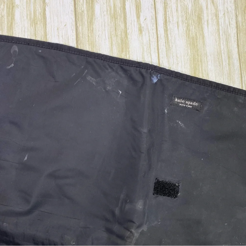 Kate Spade Black Nylon Diaper Bag with Changing Pad